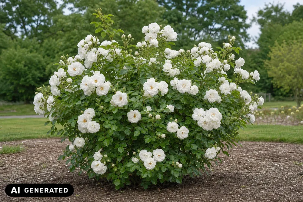 Strauchrose 'Schneewittchen' – Rosa 'Schneewittchen', Bild 2