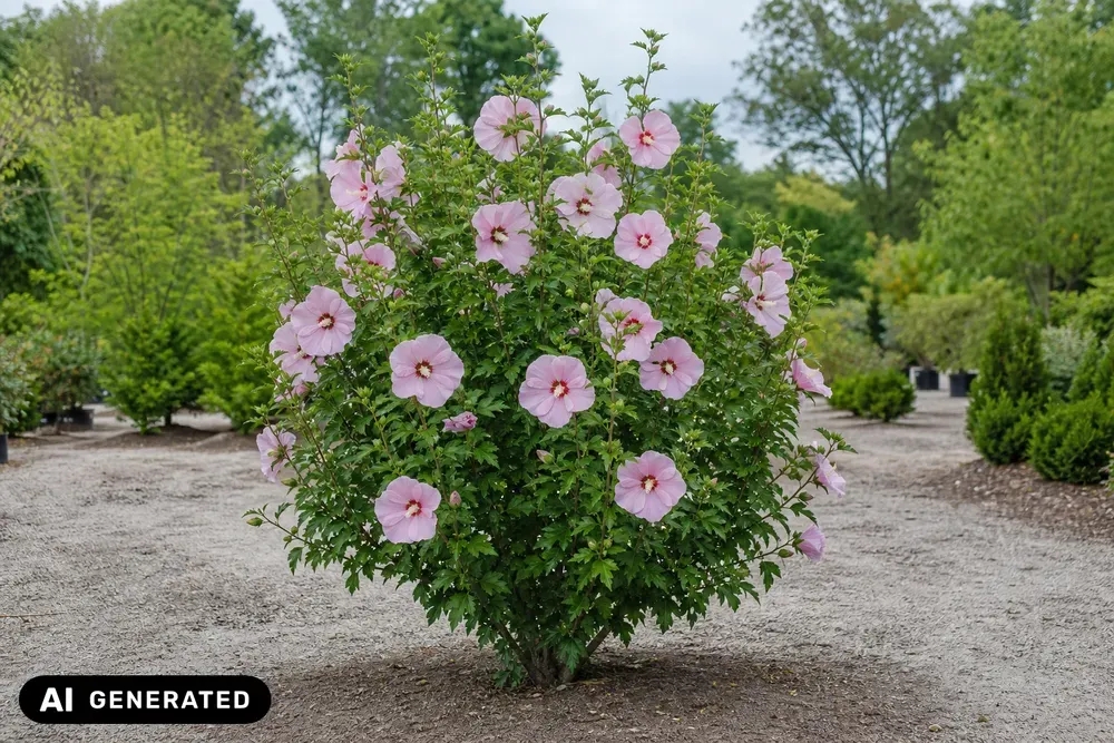 Garteneibisch 'Hamabo' – Hibiscus syriacus 'Hamabo', Bild 2