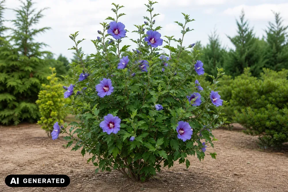 Garteneibisch 'Blue Bird' – Hibiscus syriacus 'Blue Bird', Bild 2