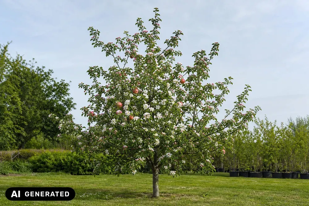 Apfel 'Roter Gravensteiner' – Malus domestica 'Roter Gravensteiner', Bild 2