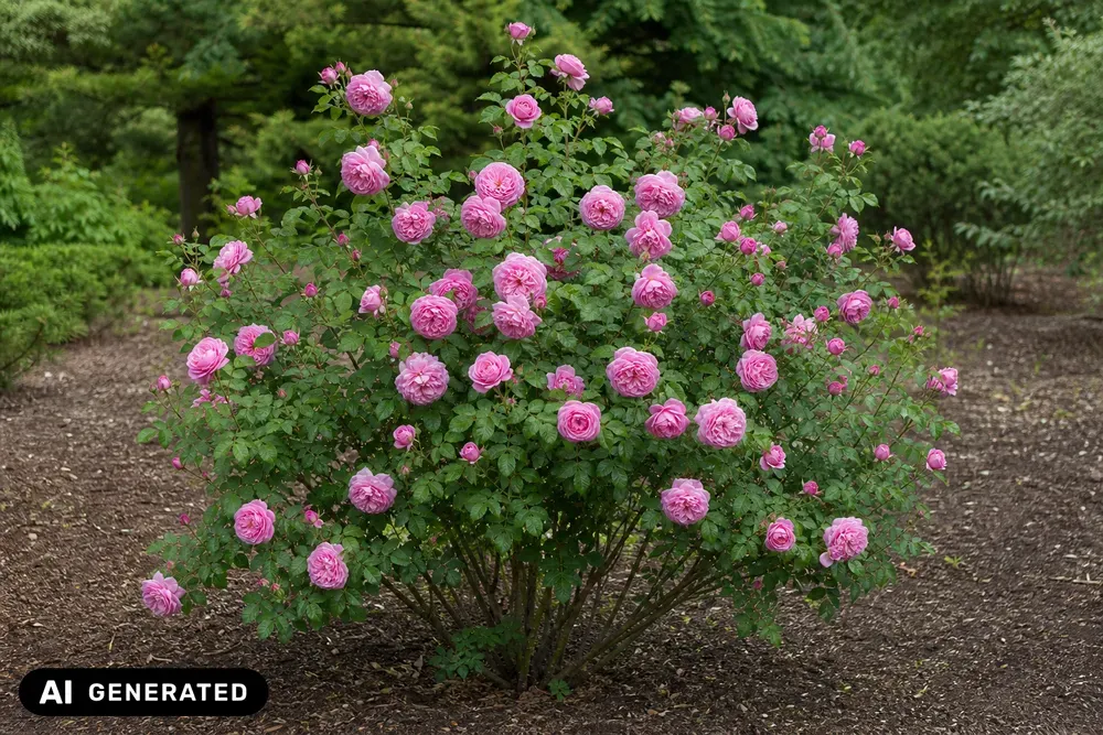 Strauchrose 'Centenaire de Lourdes' – Rosa 'Centenaire de Lourdes'
