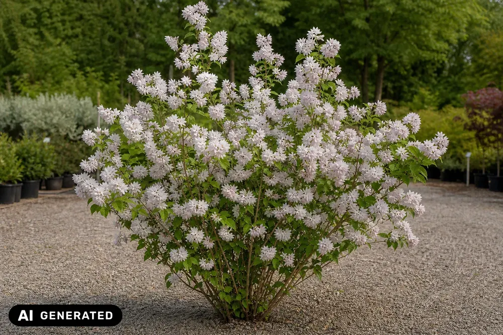 Gefüllter Sternchenstrauch 'Plena' – Deutzia scabra 'Plena', Bild 3