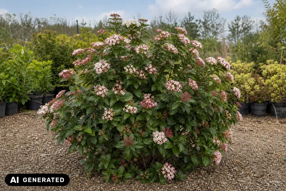Lorbeer-Schneeball – Viburnum tinus, Bild 3