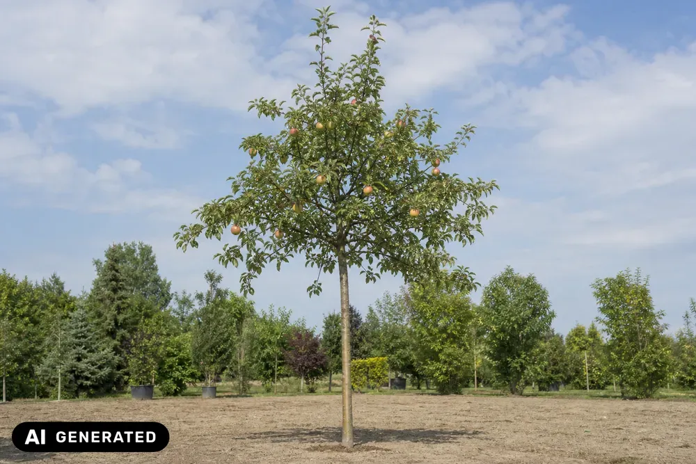 Apfel 'Jonagold' als Doppel-U-Spalier – Malus domestica 'Jonagold', Bild 2