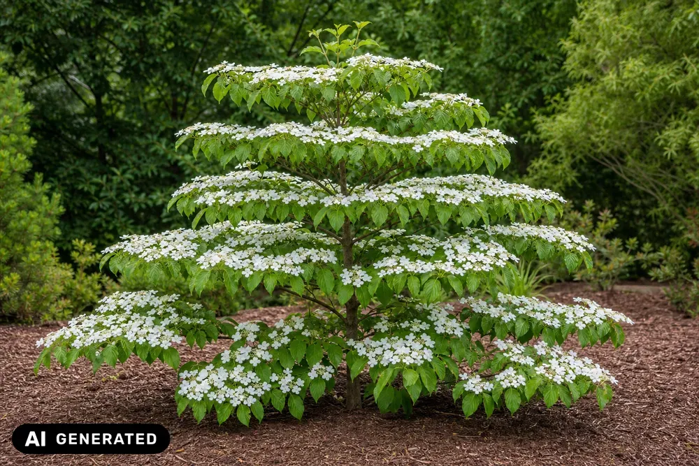 Japanischer Schneeball 'Watanabe' – Viburnum plicatum 'Watanabe', Bild 4