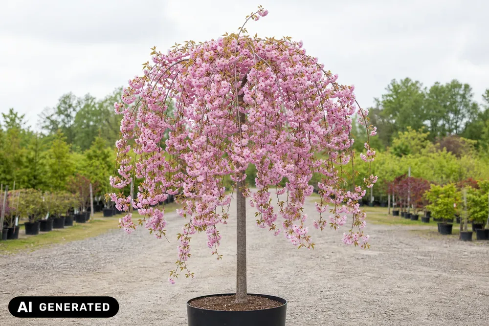 Hängende Nelkenkirsche 'Kiku-shidare-zakura' – Prunus serrulata 'Kiku-shidare-zakura'