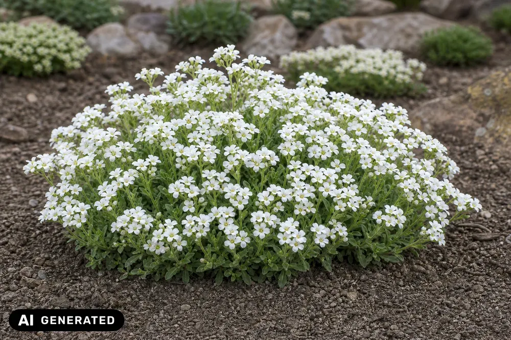 Karpaten-Schaumkresse 'Neuschnee' – Arabis procurrens 'Neuschnee'