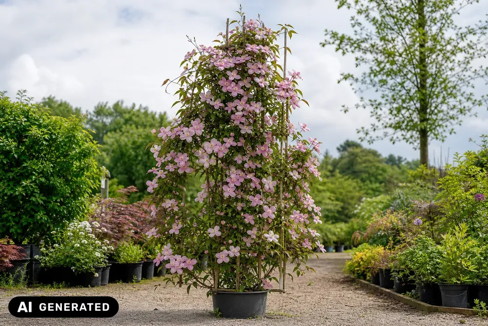 Berg-Waldrebe 'Rubens' – Clematis montana 'Rubens'