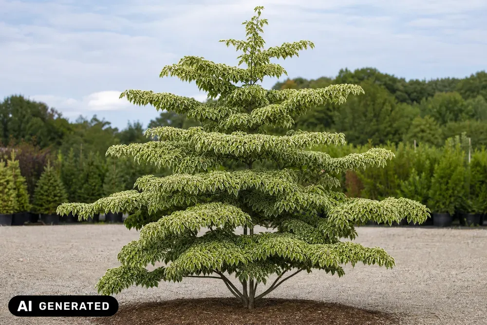Weißbunter Etagen-Hartriegel 'Variegata' – Cornus controversa 'Variegata'
