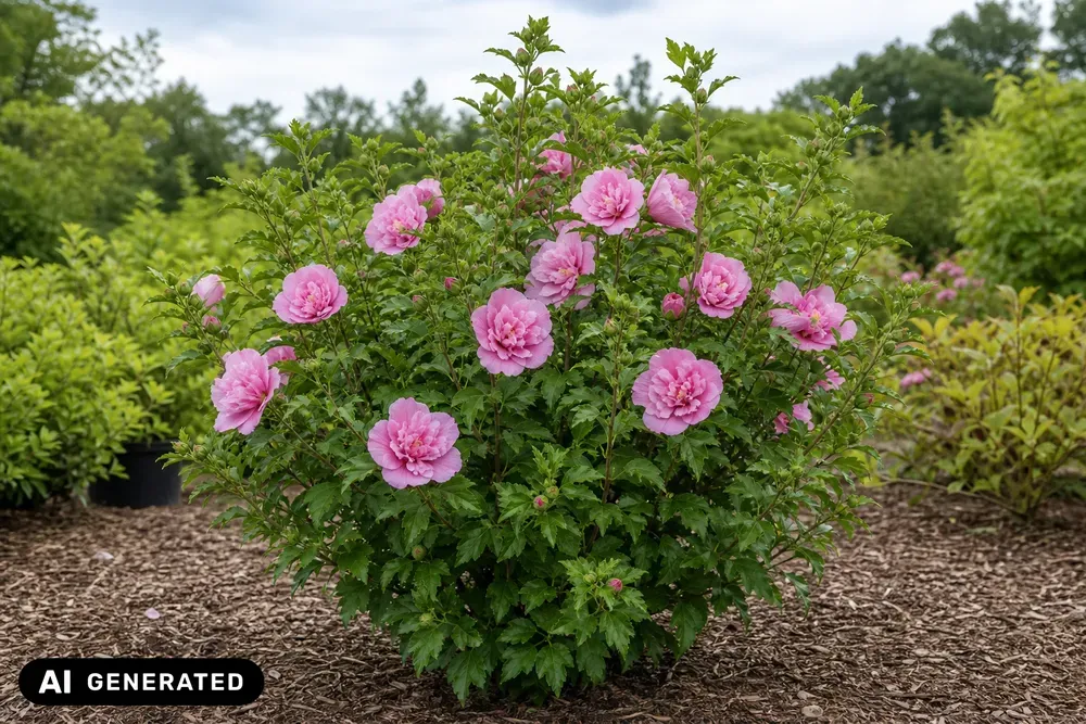 Roseneibisch 'Pink Chiffon' – Hibiscus syriacus 'Pink Chiffon'