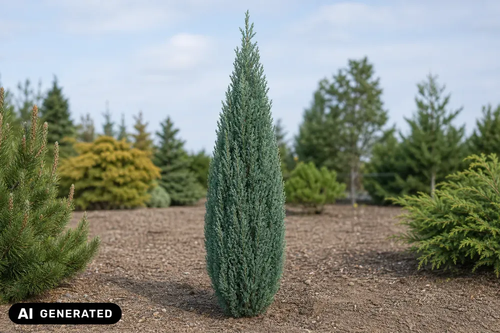 Blaue Säulenzypresse 'Columnaris' – Chamaecyparis lawsoniana 'Columnaris'