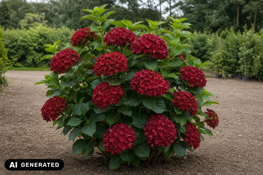 Bauernhortensie 'Leuchtfeuer' – Hydrangea macrophylla 'Leuchtfeuer', Bild 2