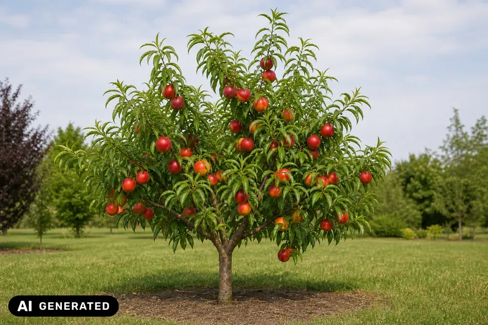 Nektarine 'Fantasia' – Prunus nucipersica 'Fantasia', Bild 2