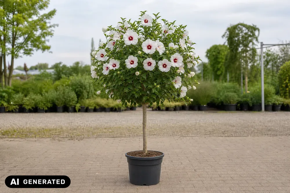 Garteneibisch 'Red Heart' – Hibiscus syriacus 'Red Heart'