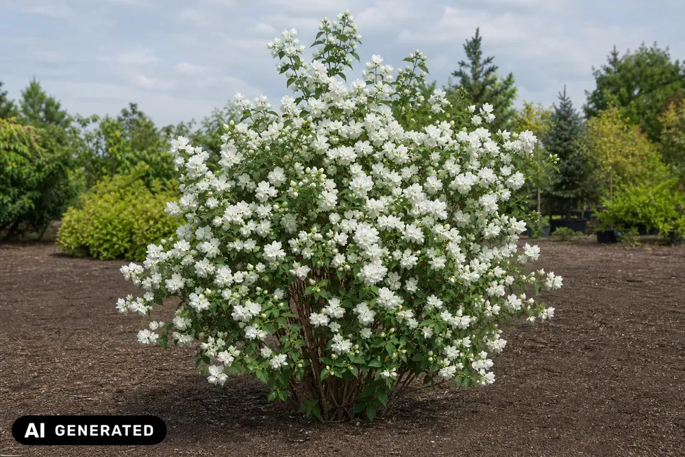 Gefüllter Gartenjasmin 'Virginal' – Philadelphus 'Virginal'