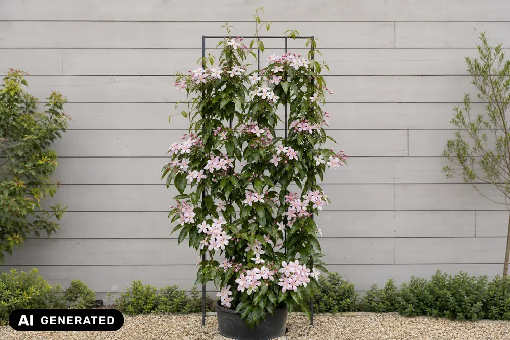 Immergrüne Waldrebe 'Apple Blossom' – Clematis armandii 'Apple Blossom'