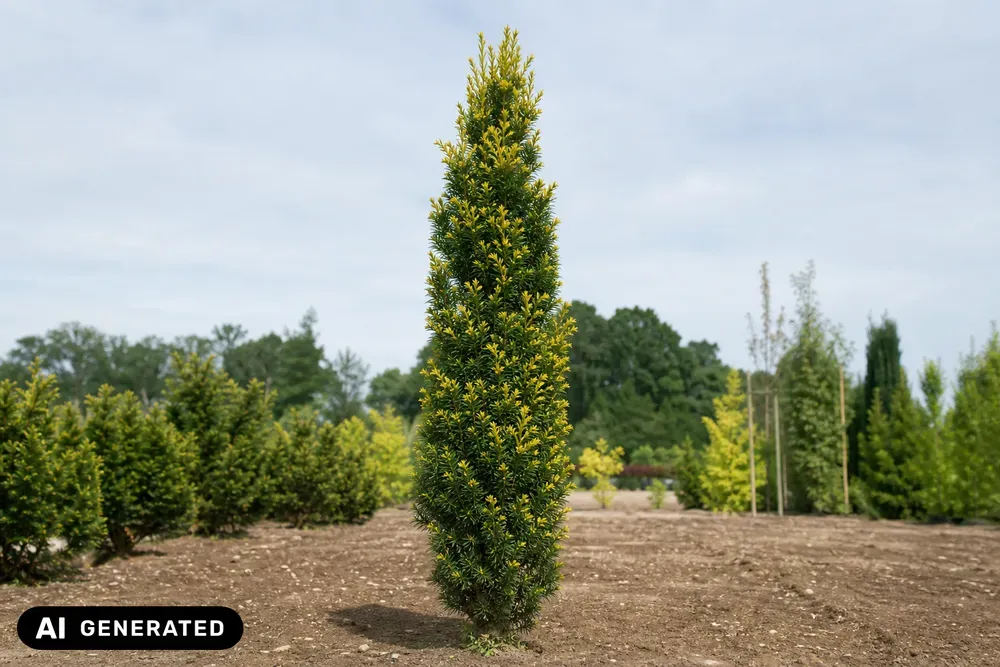 Goldene Säuleneibe 'Fastigiata Aurea' – Taxus baccata 'Fastigiata Aurea', Bild 2