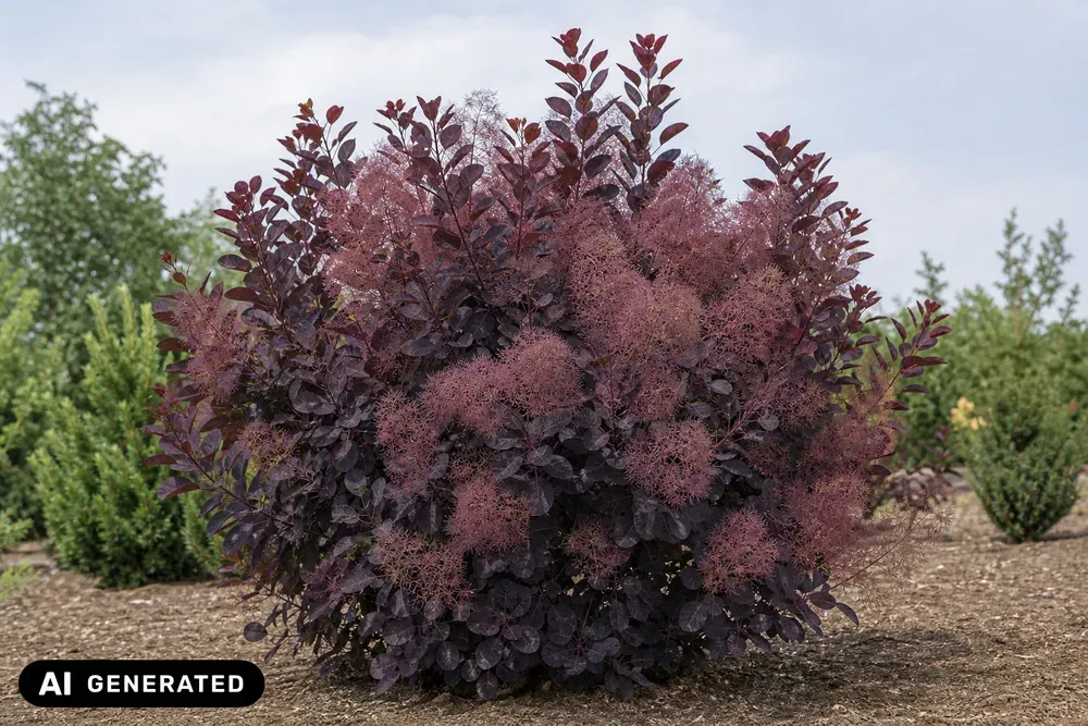 Roter Perückenstrauch 'Royal Purple' – Cotinus coggygria 'Royal Purple', Bild 3