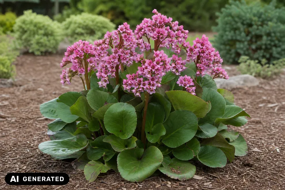 Bergenie 'Herbstblüte' – Bergenia cordifolia 'Herbstblüte'