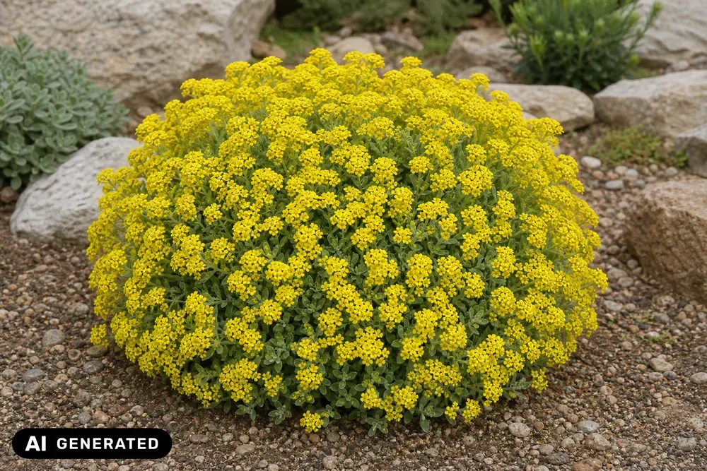 Felsen-Steinkraut 'Compactum Goldkugel' – Alyssum saxatile 'Compactum Goldkugel'