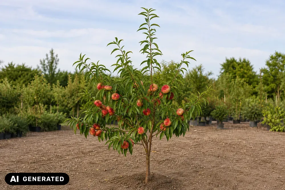 Nektarine 'Sandwich weiß' – Prunus nucipersica 'Sandwich weiß'