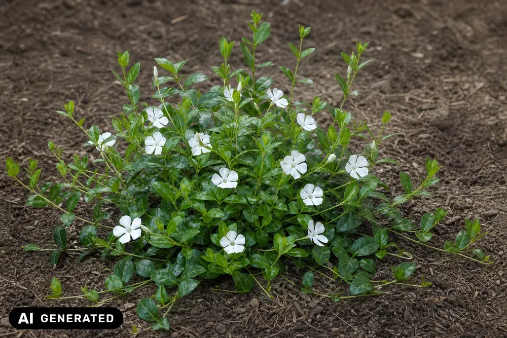 Kleinblättriges Immergrün 'Alba' – Vinca minor 'Alba', Bild 2