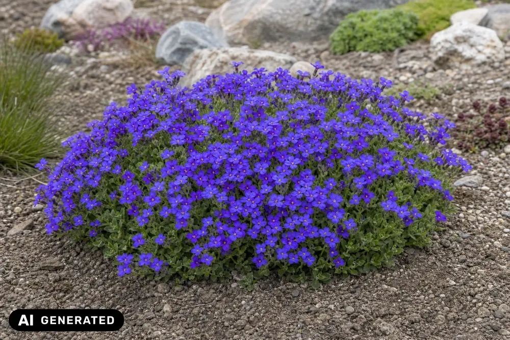 Blaukissen 'Hamburger Stadtpark' – Aubrieta × cultorum 'Hamburger Stadtpark'