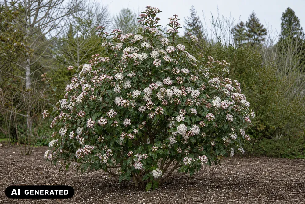 Osterschneeball – Viburnum burkwoodii, Bild 2