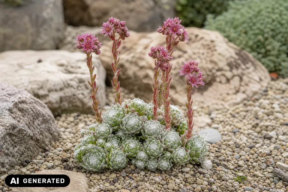 Spinnweb-Hauswurz – Sempervivum arachnoideum subsp. arachnoideum