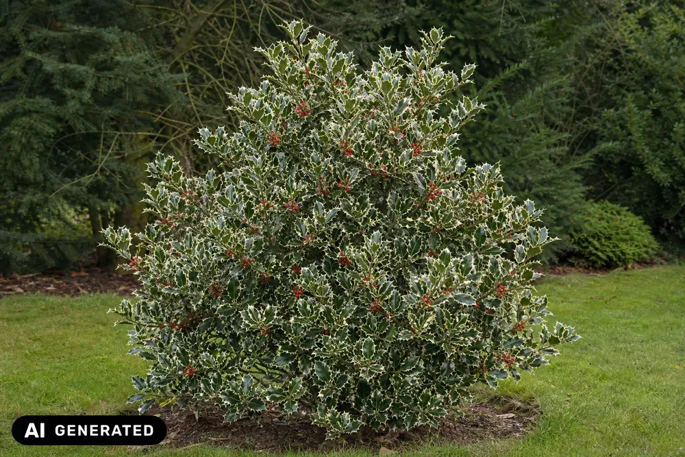 Weißbunte Stechpalme 'Argentea Marginata' – Ilex aquifolium 'Argentea Marginata'