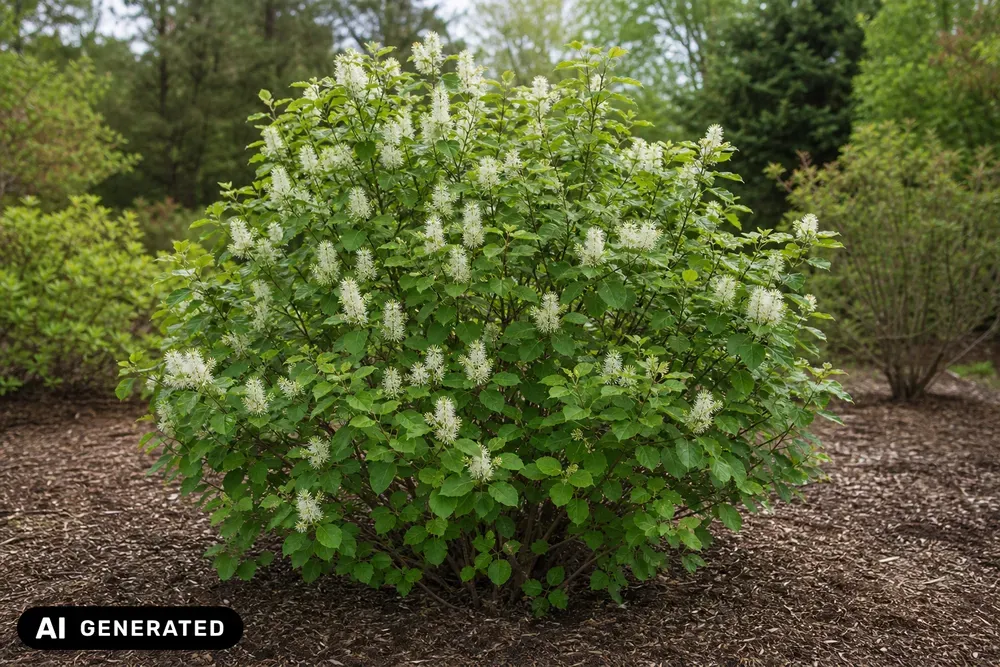 Großer Federbuschstrauch – Fothergilla major, Bild 3