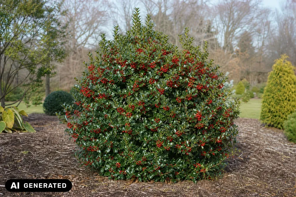 Fruchtende Stechpalme 'Blue Princess' – Ilex × meserveae 'Blue Princess'
