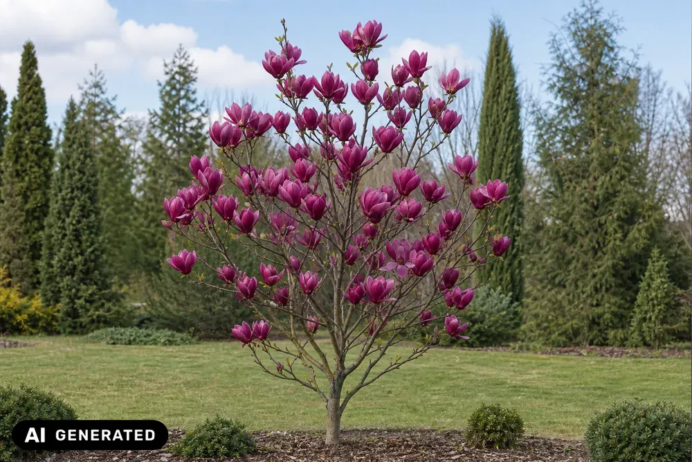 Tulpenmagnolie 'Genie' – Magnolia × soulangeana 'Genie'