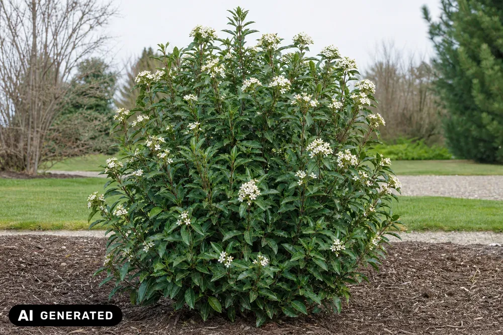 Prager Schneeball – Viburnum × pragense, Bild 2