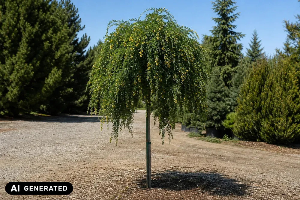 Hängender Erbsenstrauch 'Pendula' – Caragana arborescens 'Pendula', Bild 2