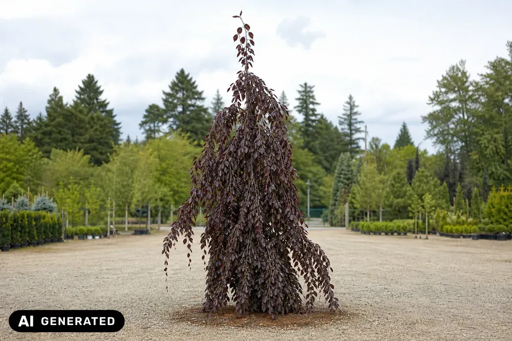 Säulen-Hänge-Blutbuche 'Purple Fountain' – Fagus sylvatica 'Purple Fountain', Bild 3