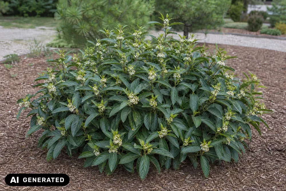 Immergrüner Kissenschneeball – Viburnum davidii