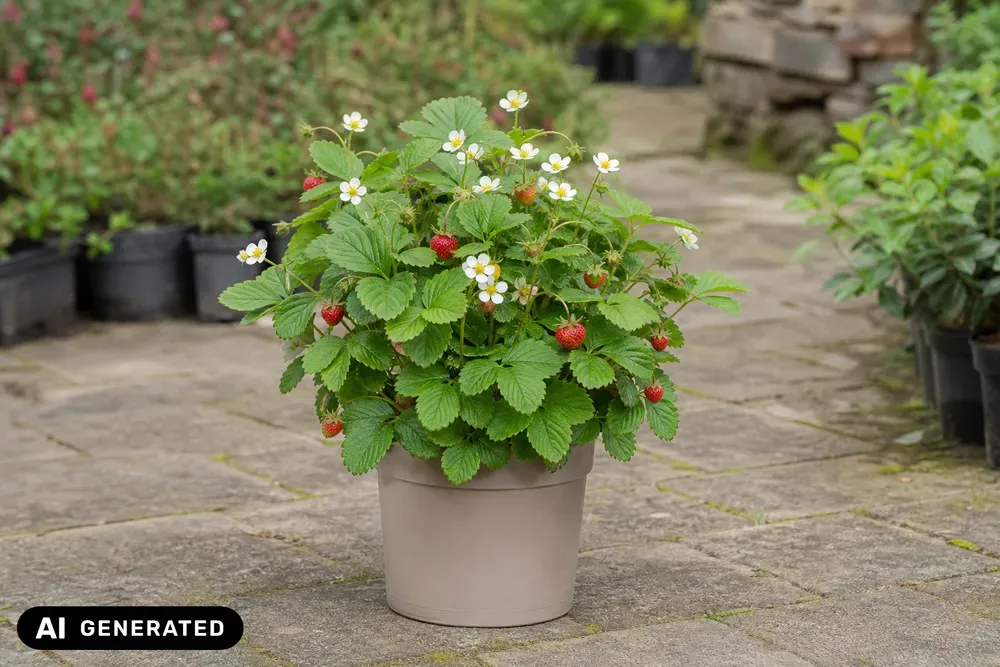 Monats-Erdbeere 'Rügen' – Fragaria vesca var. semperflorens 'Rügen'