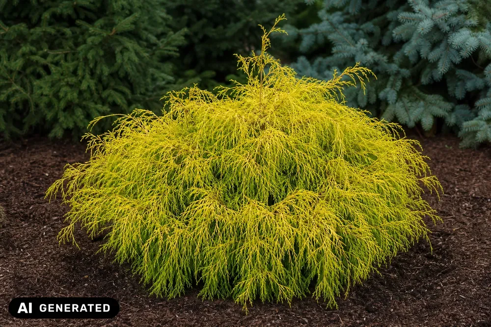 Gelbe Fadenzypresse 'Sungold' – Chamaecyparis pisifera 'Sungold', Bild 2
