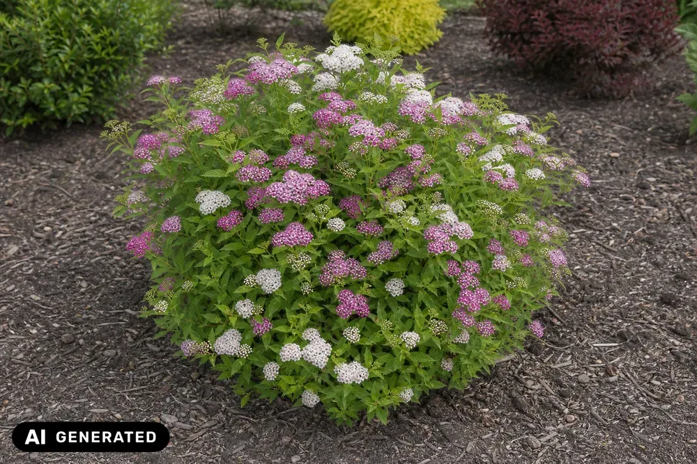 Japanische Zwergspiere 'Shirobana' – Spiraea japonica 'Shirobana'