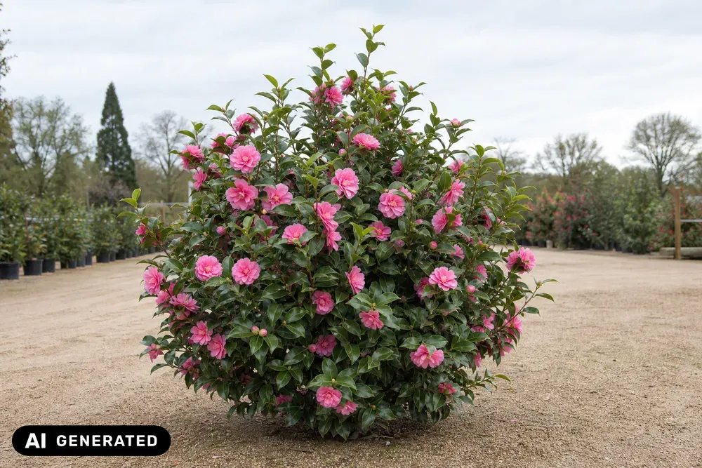 Japanische Kamelie 'Debbie' – Camellia japonica 'Debbie'