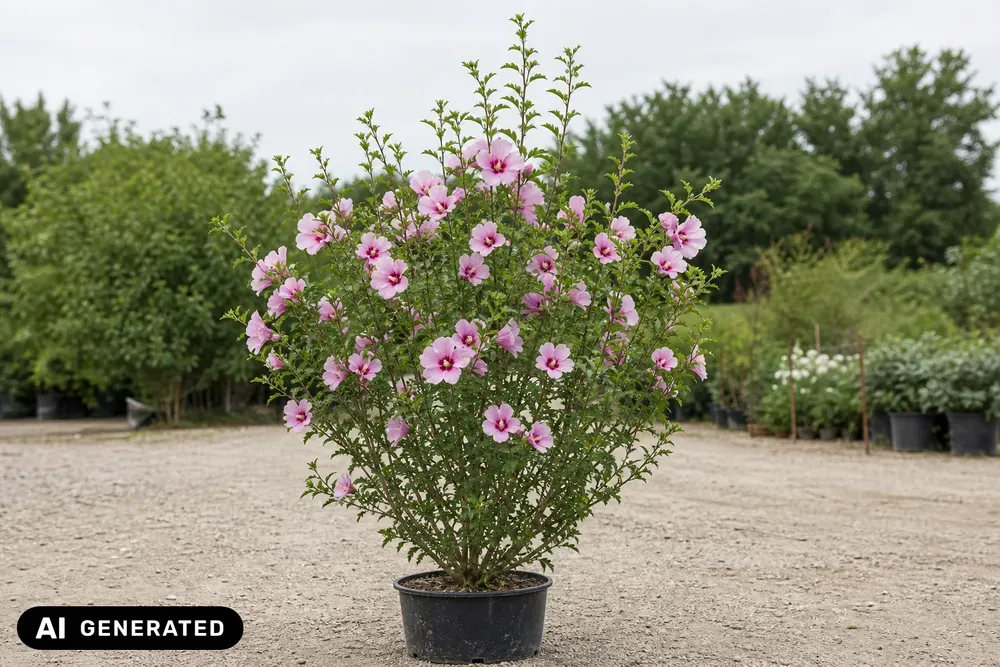 Garteneibisch 'Hamabo' – Hibiscus syriacus 'Hamabo', Bild 3
