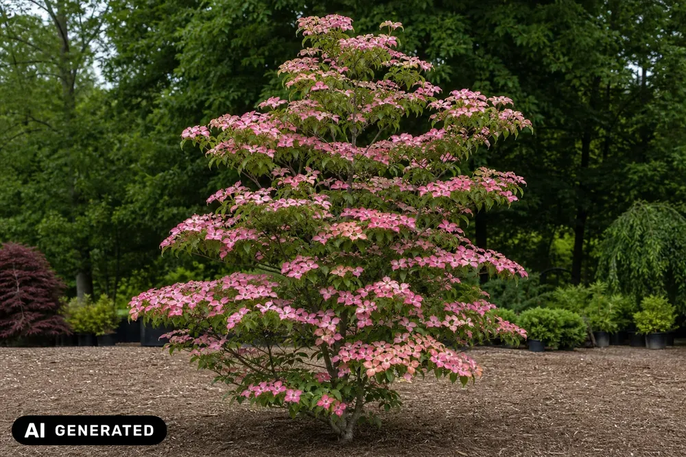 Japanischer Blumen-Hartriegel 'Rosy Teacups' – Cornus kousa 'Rosy Teacups', Bild 2