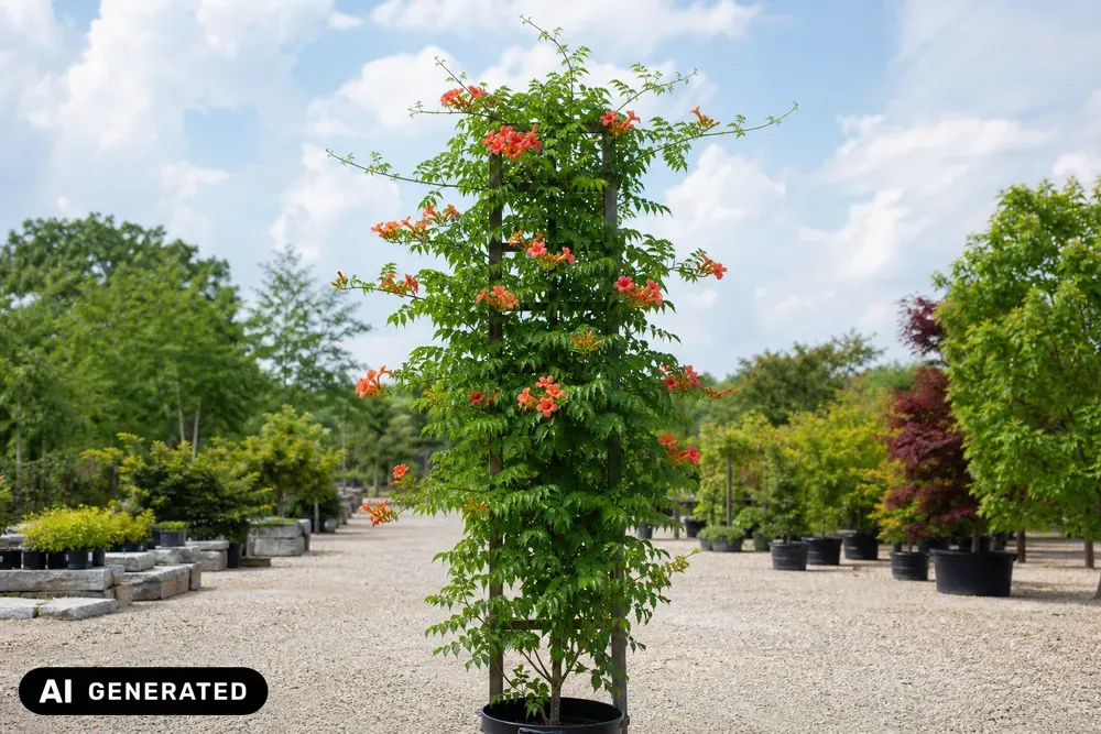 Amerikanische Trompetenblume – Campsis radicans, Bild 2