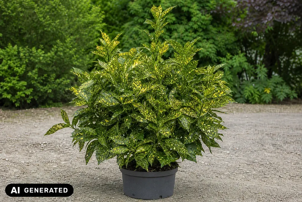 Gold-Aukube 'Variegata' – Aucuba japonica 'Variegata', Bild 3