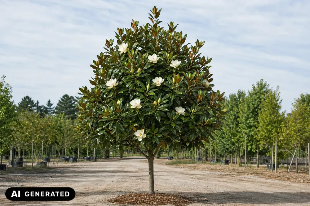 Immergrüne Magnolie 'Galissonniere' – Magnolia grandiflora 'Galissonniere', Bild 2
