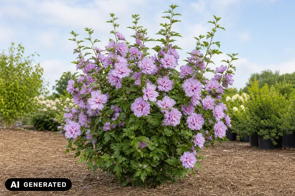 Garteneibisch 'Lavender Chiffon' – Hibiscus syriacus 'Lavender Chiffon', Bild 3
