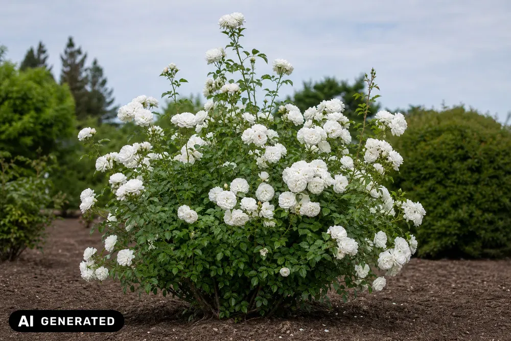 Strauchrose 'Schneewittchen' – Rosa 'Schneewittchen', Bild 3