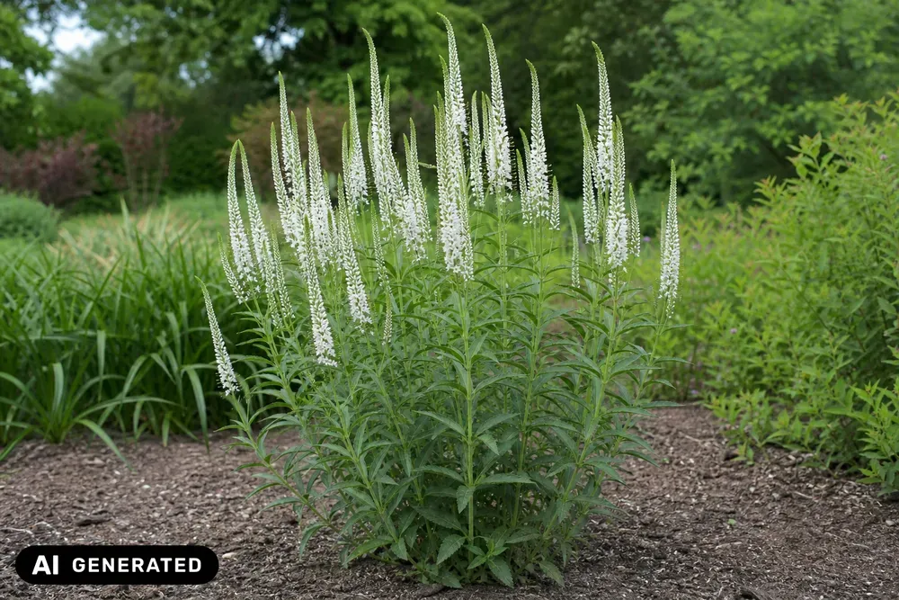 Langblättriger Ehrenpreis 'Schneeriesin' – Veronica longifolia 'Schneeriesin', Bild 2