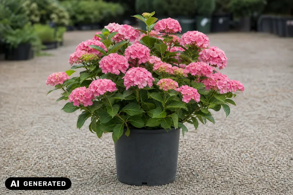 Bauernhortensie 'Little Pink' – Hydrangea macrophylla 'Little Pink'